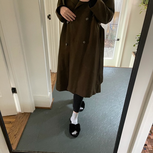 Dark green/khaki trench coat - Picture 7 of 7